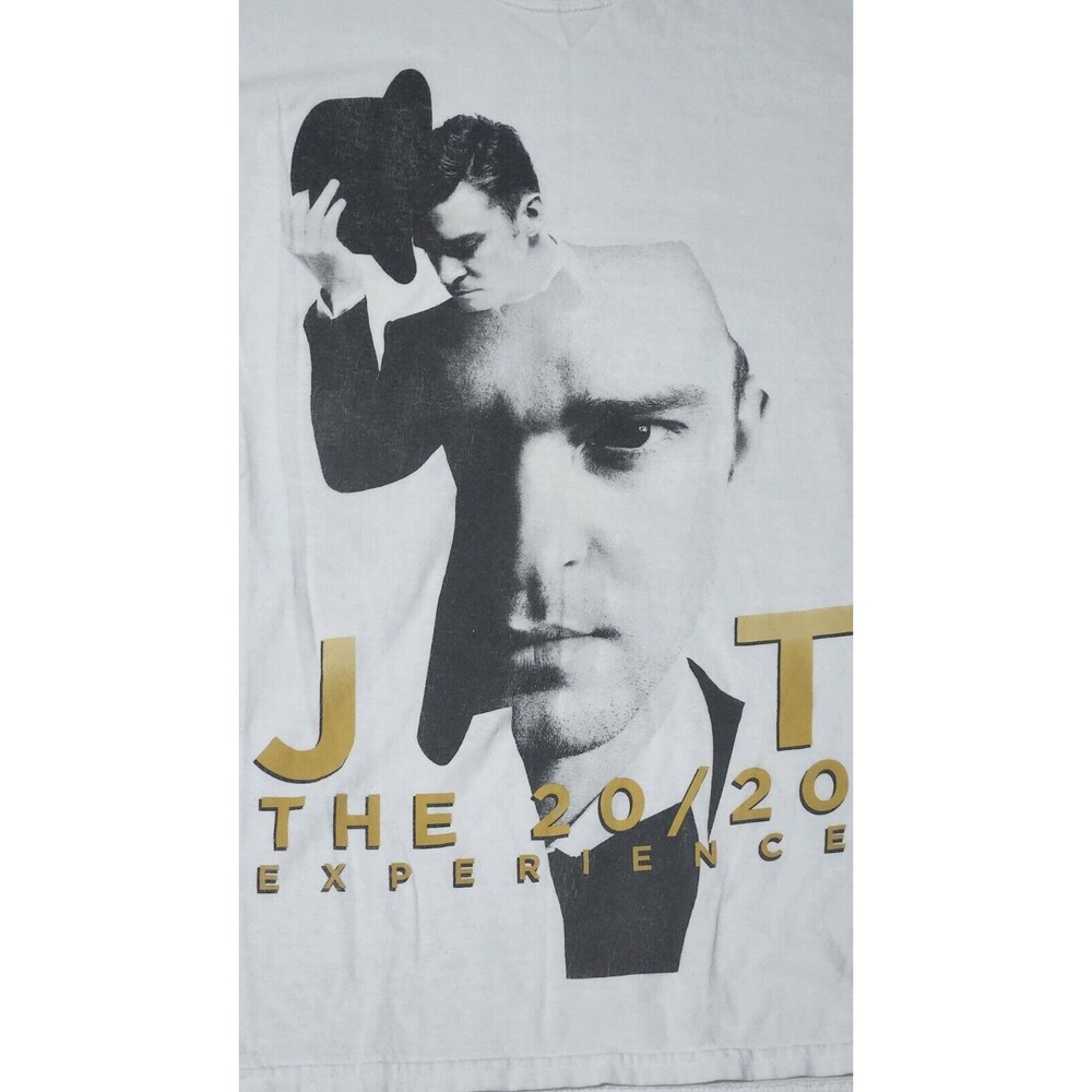 Justin Timberlake Tour Concert T-Shirt 20/20 Experience Size Medium Tag Defect - Picture 2 of 5